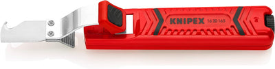 Knipex Abmantelungswerkzeug mit Schleppklinge schlagfestes Kunststoffgehäuse 165 mm 16 20 165 SB & S