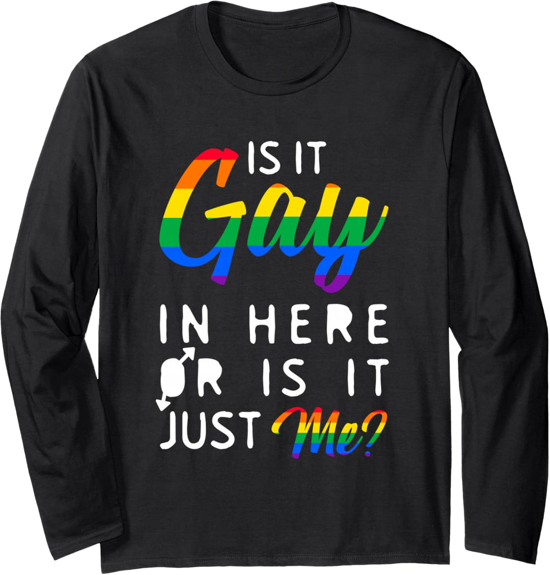 Gay Pride Monat Regenbogen Fahne Sprüche Schwulen LGBTQ Langarmshirt