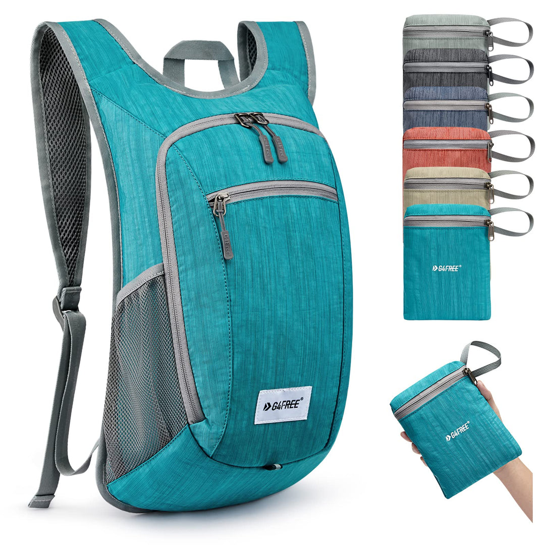 G4Free 10/15/20L Faltbarer Rucksack Klein, Wanderrucksack Leicht, Tagesrucksack Damen Herren für Wan