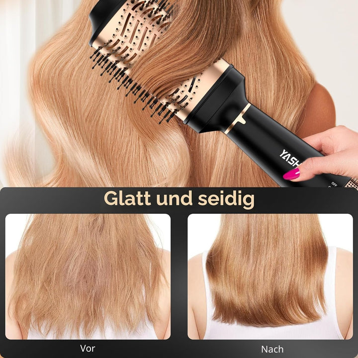 YASHE Haartrocknerbürste, 4-in-1-Föhnbürste für Haarstyler, 1200 W Keramik-Turmalin-Negativ-Ionen-Ha