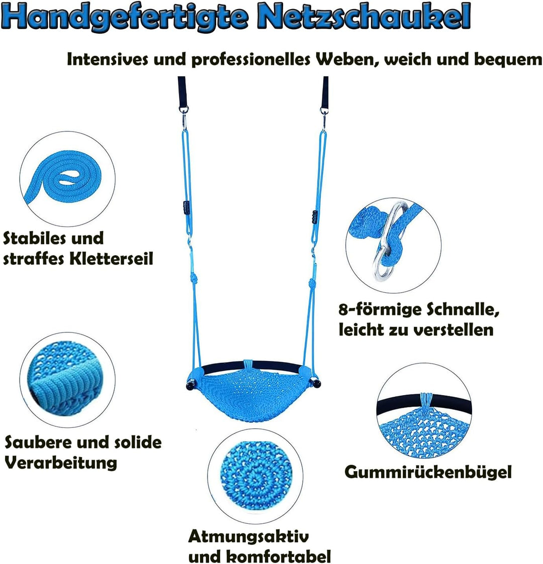 Kinderschaukel Schaukel Indoor Outdoor Hängen Schaukel für Kinder zum Schaukeln Hängesessel Blau, Bl