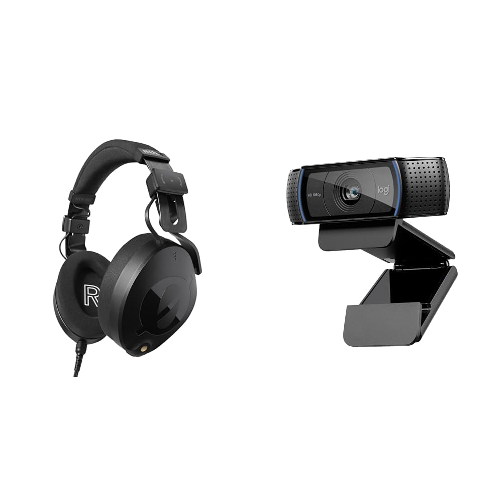 RØDE NTH-100 Professionelle Over-Ear-Kopfhörer & Logitech C920 HD PRO Webcam, Full-HD 1080p, 78° Sic