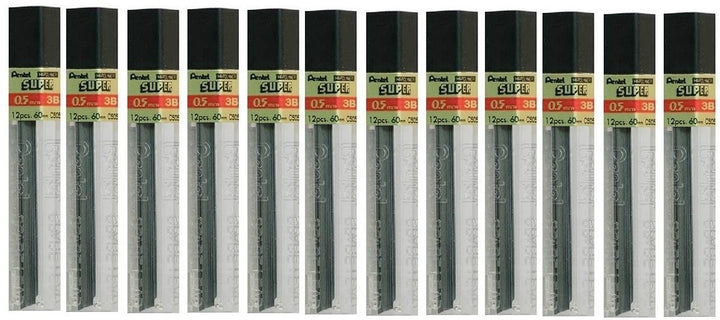 Pentel Ersatzminen, 0,5 mm (Packung mit 12 Röhren, 12 Minen pro Röhre) 3B 0.5mm Refill Leads 3B, 3B