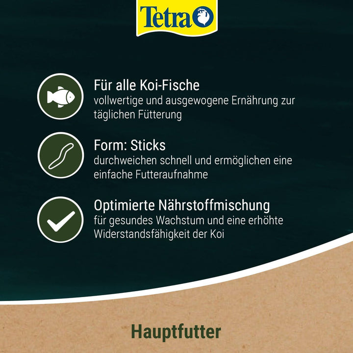 Tetra Pond Koi Sticks – Koifutter für farbenprächtige Fische und eine verbesserte Wasserqualität, 50