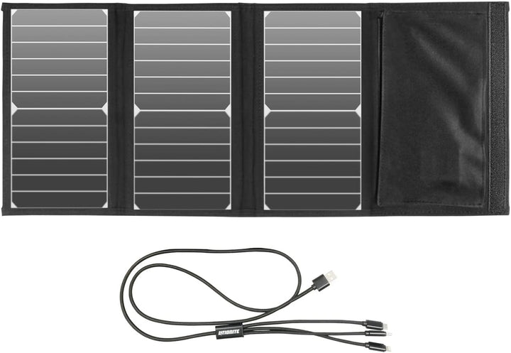 Litionite Arun 21W Faltbares und tragbares Solarpanel mit 2 USB-Anschlüssen - Ladegerät für Smartpho