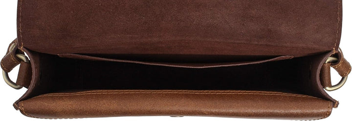 Gusti Handtasche Leder - Zoey Damen Umhängetasche Ledertasche Leder Braun, Braun