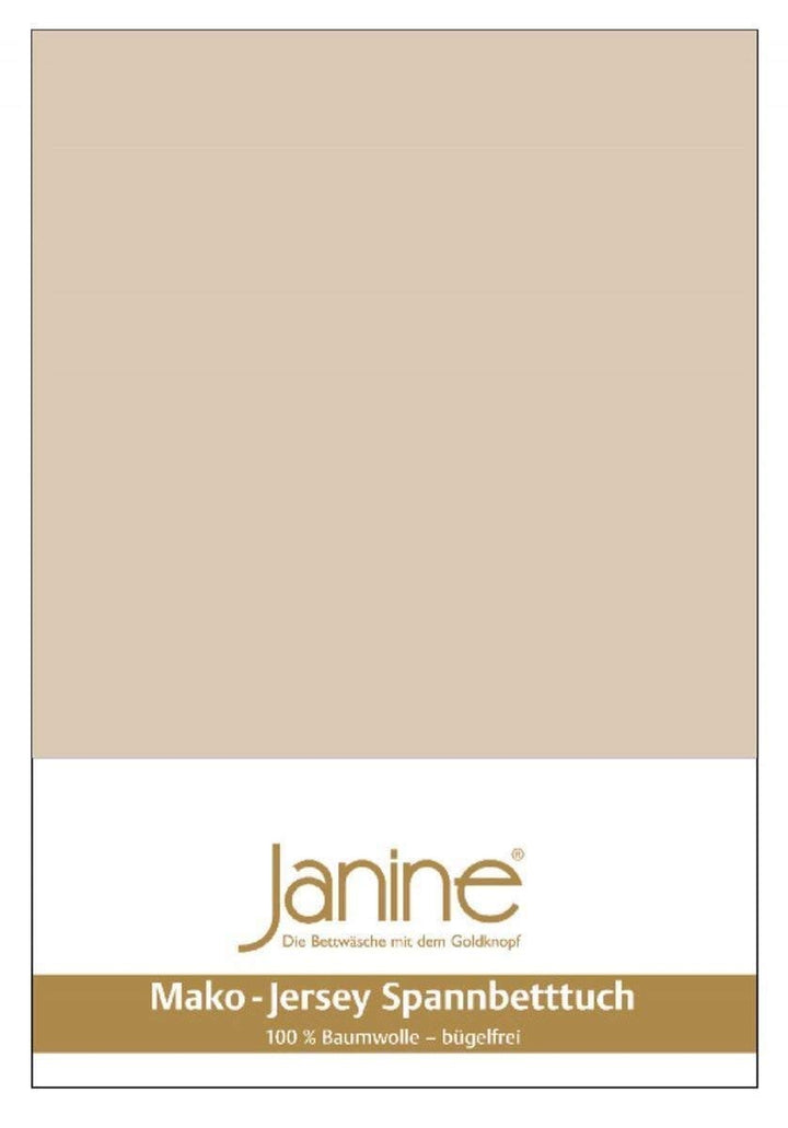 Janine Spannbetttuch 5007 Mako Jersey 140/200 bis 160/200 cm Sand Fb. 29 140/200 cm - 160/200 cm San