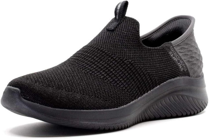 Skechers Damen Ultra Flex 3.0 Smooth Step Sneakers,Sports Shoes 35.5 EU Black Knit Jersey Trim, 35.5