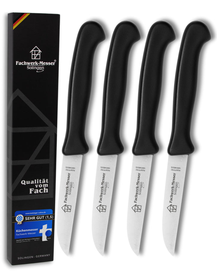 Fachwerk-Messer Küchenmesser 4er Set Gemüsemesser Solingen 7,5 cm Klingenlänge Schälmesser Qualität