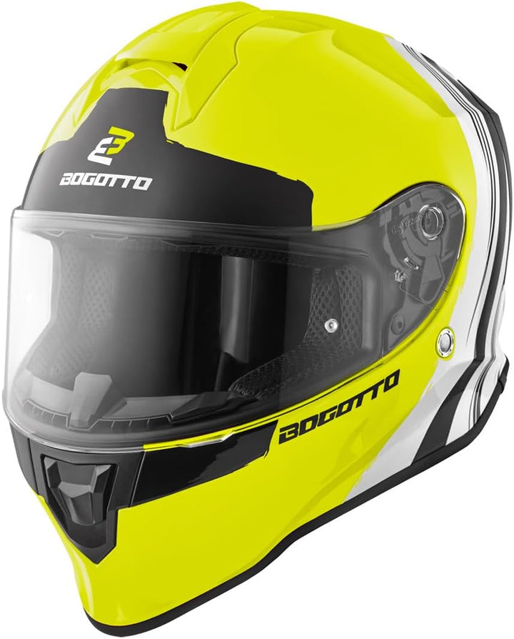 Bogotto V151 Wild-Ride Helm XL gelb/schwarz/weiss, XL gelb/schwarz/weiss