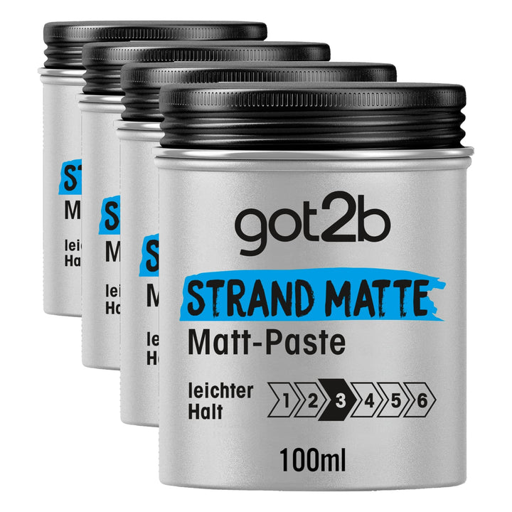 got2b Strand Matte Matt-Paste (100 ml), Styling Paste für matte Surfer Looks, zum Strubbeln, Texturi