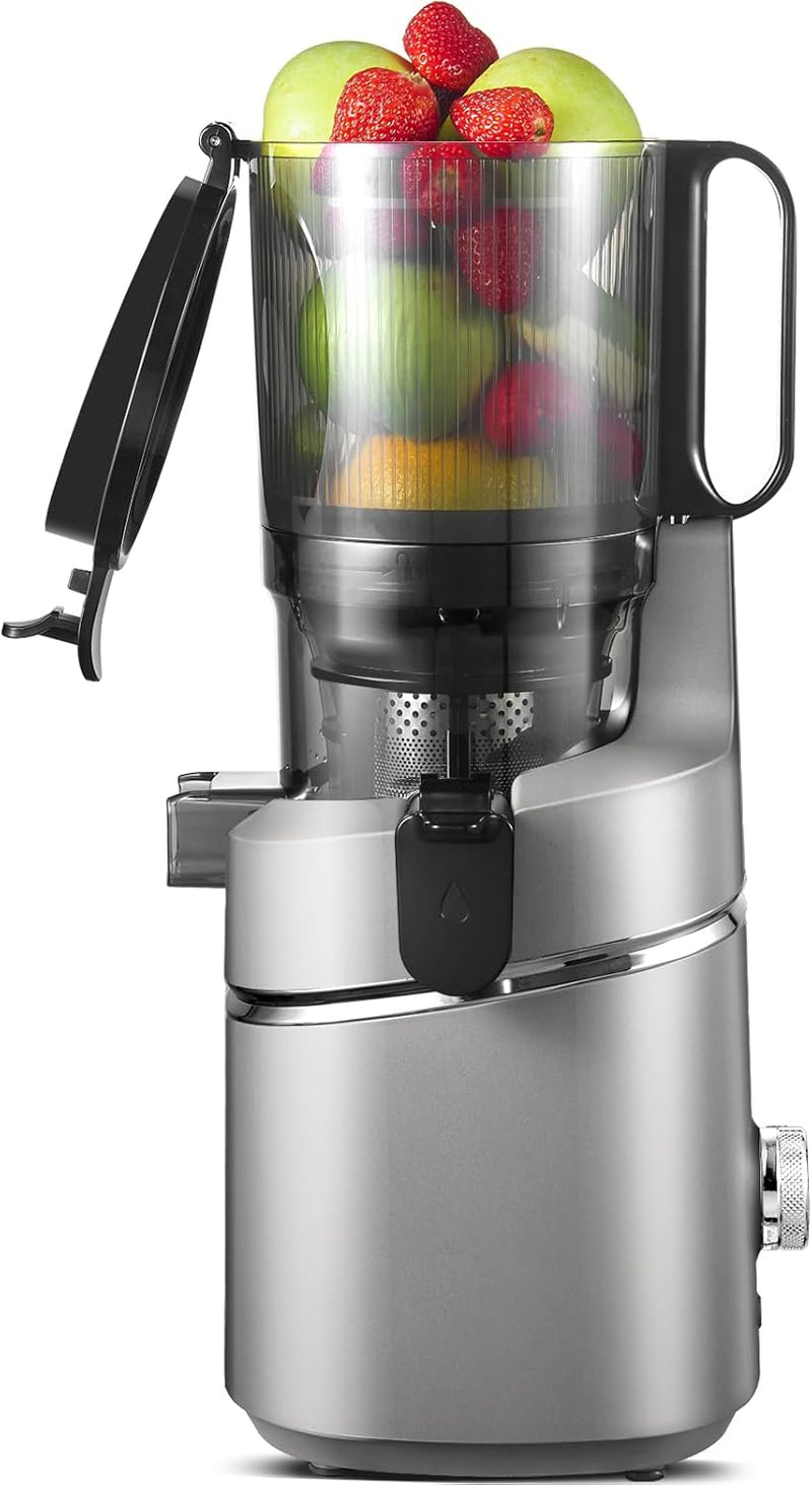 AMZCHEF 250W Automatischer All-In-One Entsafter, 135MM Öffnung und 1,8L Entsafter für Gemüse und Obs