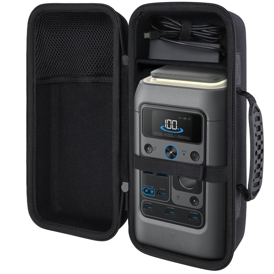 co2CREA Hart Reise Schutz Hülle Etui Tasche für Anker SOLIX C300 DC Powerbank Powerstation 300W Outd