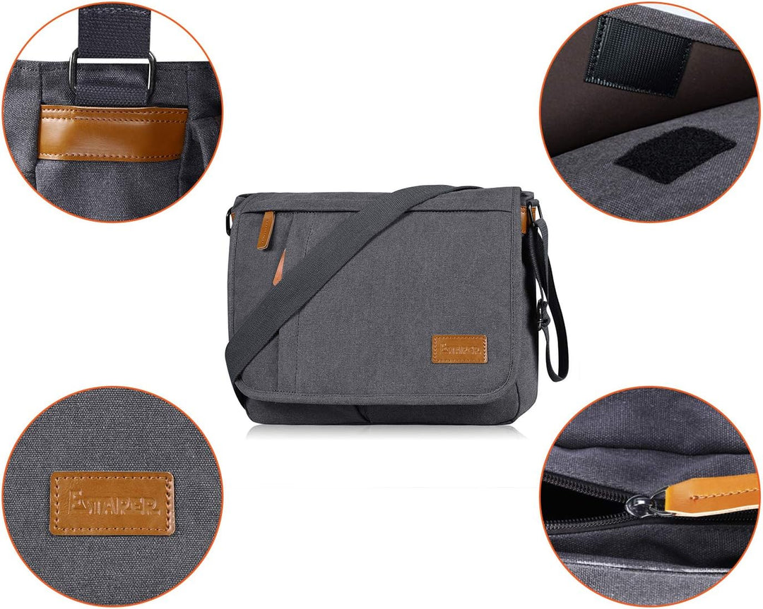 Estarer Umhängetasche Schultertasche Laptoptasche 14 Zoll für Schule Uni Freizeit Job mit Laptopfach