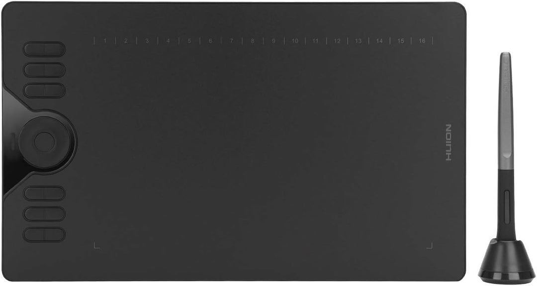 HUION HS610 Battery-Free Graphics Tablet, 12+16 Programmable ExpressKeys, 8192 Levels, 5080LPI with