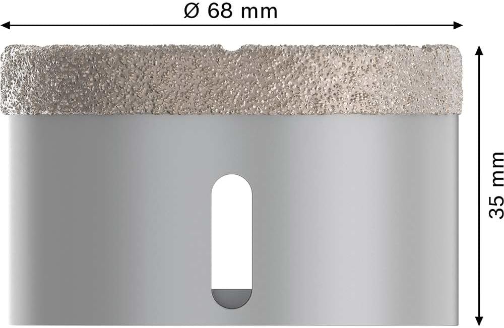 Bosch Accessories 1x Diamanttrockenbohrer Best (für Keramik, X-LOCK, Dry Speed, Ø 68 mm, Arbeitsläng
