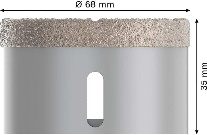 Bosch Accessories 1x Diamanttrockenbohrer Best (für Keramik, X-LOCK, Dry Speed, Ø 68 mm, Arbeitsläng