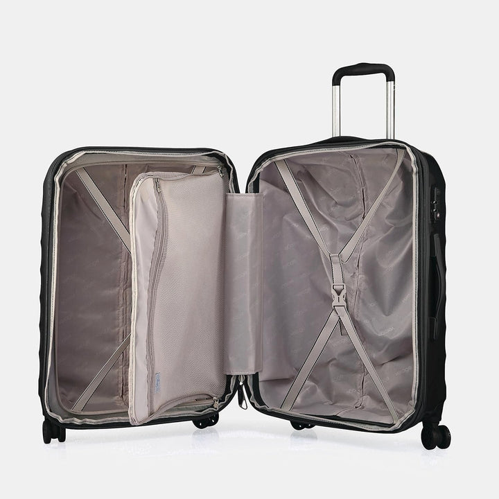 ABISTAB Verage Hartschalenkoffer Seagull 75cm (L-28-75x53x31) 105 Liter 4 Räder Schwarz TSA-Schloss,