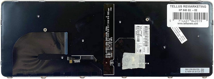 TellusRem ersatztastatur Deutsche Hintergrundbeleuchtung für HP 840 G3, 745 G3, 840 G4, 745 G4 Backl
