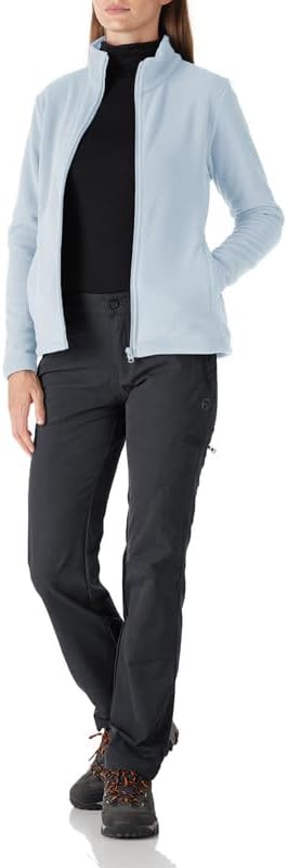 Outdoor Ventures Damen Fleecejacke mit Durchgehendem Reissverschluss Stehkragen Frauen Leichte Fleec