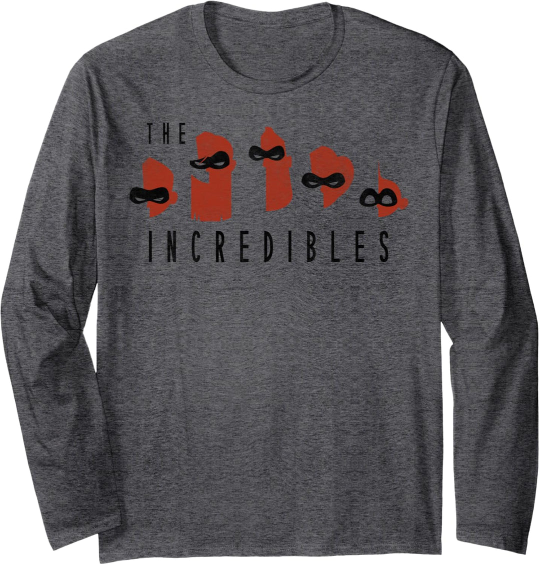 Disney Pixar Incredibles Family Faces Poster Langarmshirt