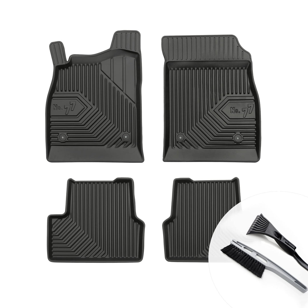 Gummimatten Auto Fussmatten mit Rand Gummi Automatten 4-teilig Set - passend für Chevrolet Cruze I O