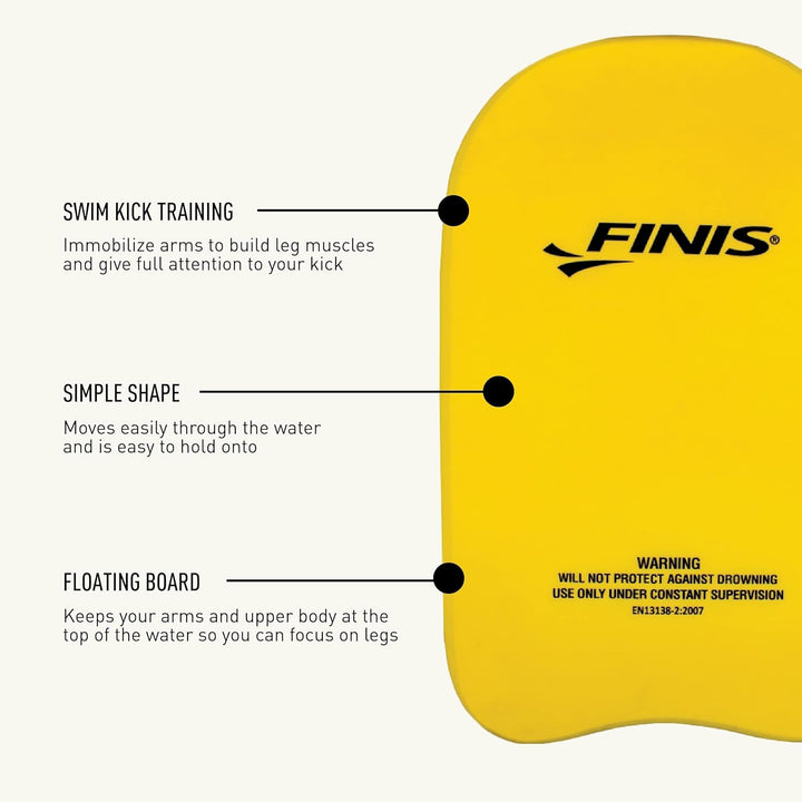 FINIS Kickboard Foam 18.5 x 11.5 Zoll gelb, 18.5 x 11.5 Zoll gelb