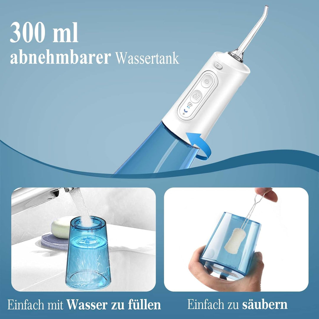 SURFOU Munddusche Kabellos Water Flosser for Teeth, Elektrische Zahnzwischenraumreiniger Oral Irriga