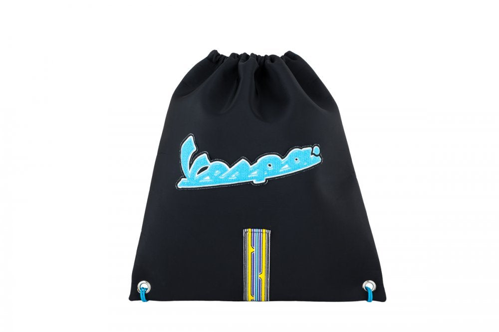Original Vespa V-Stripes Helm Rücksack schwarz