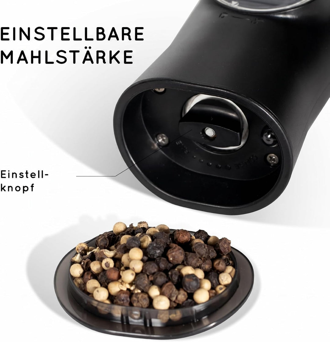 Schwerkraft elektrische Salz und Pfeffermühle Set, 2er-Set Wiederaufladbare elektrische Salz und Pfe
