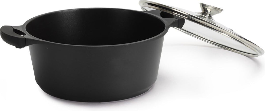 Royalty Line - RL-BS44M - Kochtopf Gross mit Glasdeckel, Antihaftbeschichteter, Induktionsgeeignet,