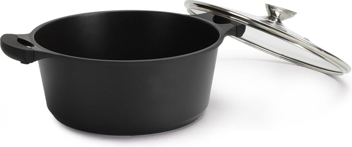 Royalty Line - RL-BS44M - Kochtopf Gross mit Glasdeckel, Antihaftbeschichteter, Induktionsgeeignet,