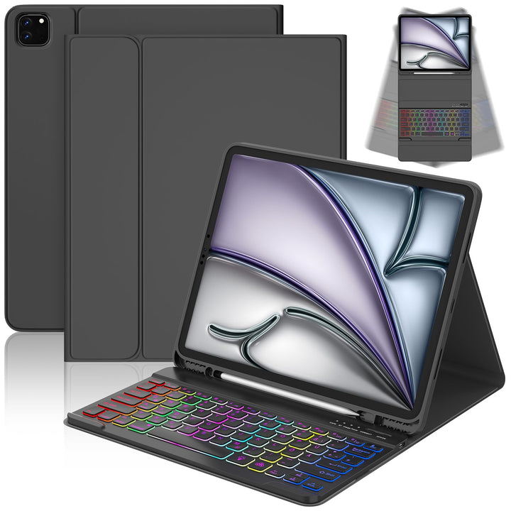 CC Store Hülle mit Tastatur für iPad Air 13 Zoll M3 2025/M2 2024, iPad Pro 12.9 Zoll 6/5/4/3 Gen, Ma