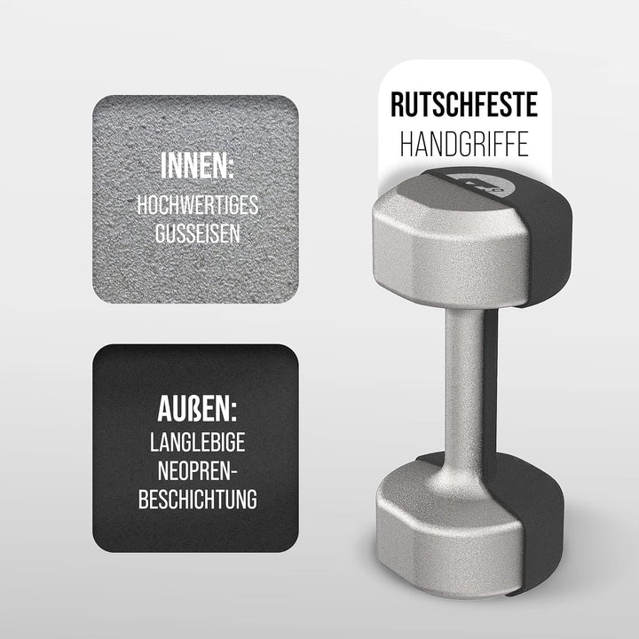 Apollo Hantel Set Kurzhantel | 2 Hanteln | 2er Hantelset | Gewichte für Krafttraining | Kurzhanteln