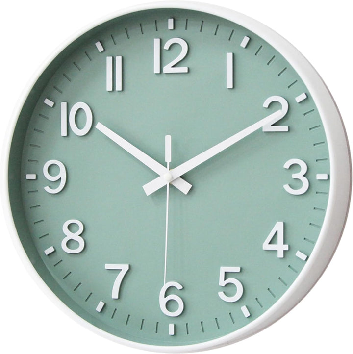 HZDHCLH 30cm Lautlos Wanduhr Schleichende Sekunde mit Arabisch Ziffer ohne Ticken für Dekoration Woh