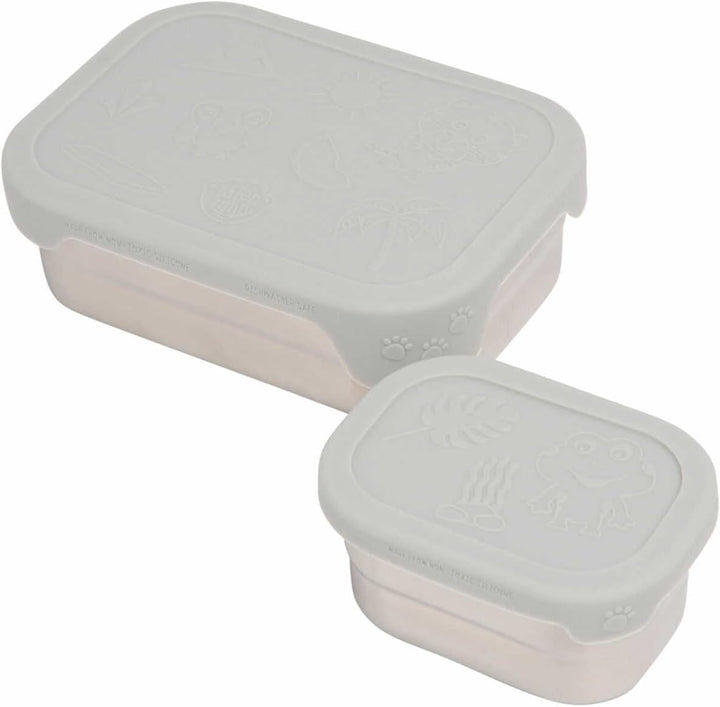 Affenzahn Edelstahl Brotdosen Set inkl. Snack-Box Silikon-Deckel BPA-frei Spülmaschinenfest Koala, K