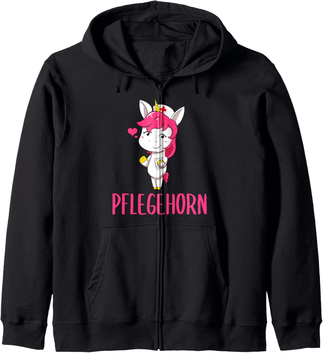 Pflegehorn Einhorn Pfleger Krankenschwester Krankenpflegerin Kapuzenjacke