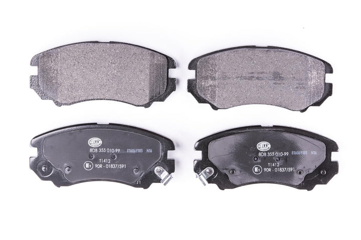 HELLA PAGID 8DB 355 010-991 Bremsbelagsatz - T1412 - Dicke/Stärke: 16.9mm - Bremssystem: Mando - mit