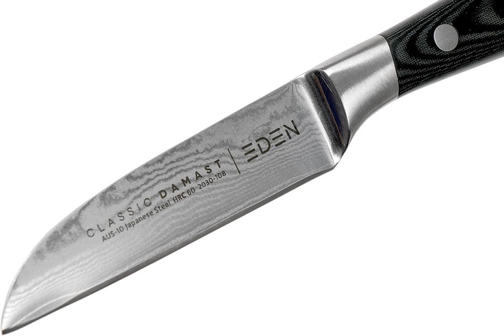 Eden Classic Damast Schälmesser 9 cm Küchenmesser EQ2030-108 Scharfes Schälmesser für Gemüse und Frü