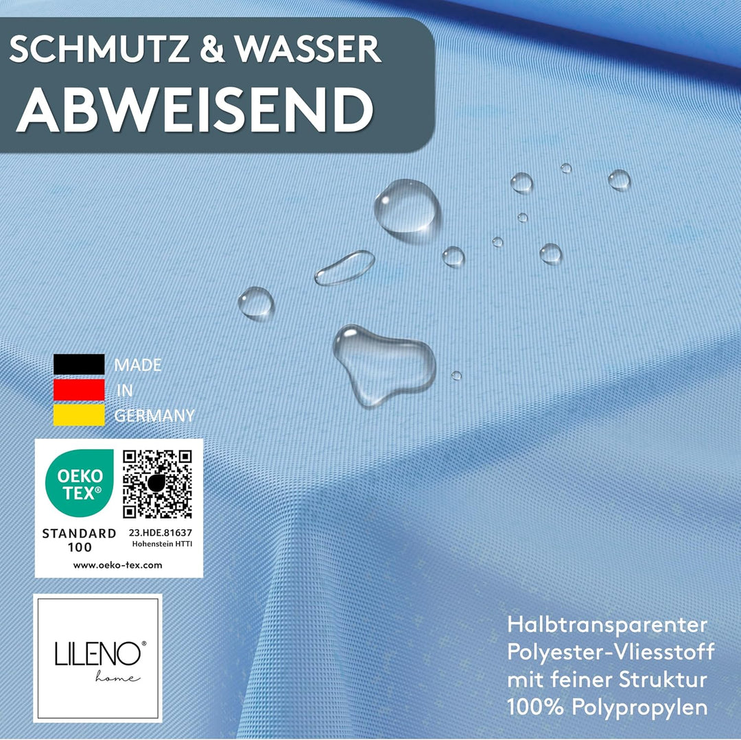 LILENO HOME Tischdeckenrolle 1,10 x 25 m - Tischdecke Hellblau aus Vlies - Stoffähnlich, abwaschbare