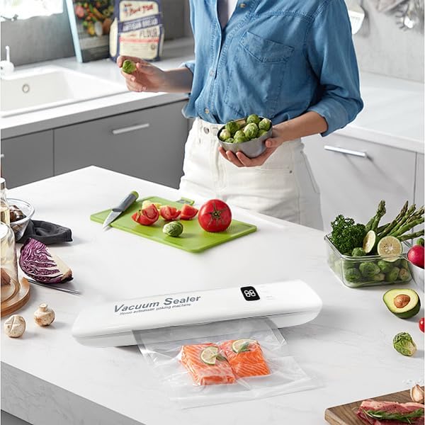 Vakuumversiegelungsmaschine, Frohsen Food Vacuum Seale 1 White, 1 White