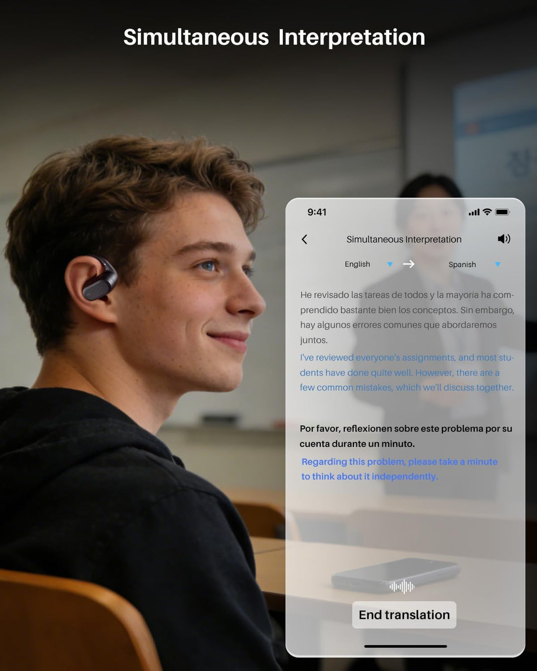 TOZO OpenWear Open Ear Kopfhörer mit bügel,komfortabel Kopfhörer Kabellos Bluetooth 5.3,Open Sport K