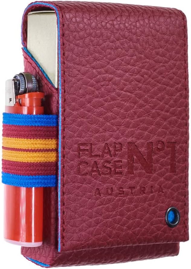 FLAPCASE N°1 • RUGBY • Designer Zigarettenetui, Made in Austria, Gummiband, Leder vegan Zigarettenbo