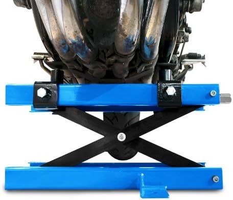 ConStands - Motorrad-Hebebühne für Chopper/Custombike Custom Low Sport mit Sicherungsstift Blau CB84