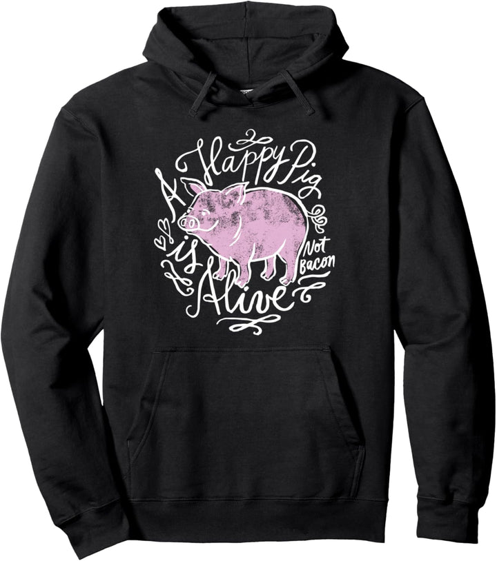 A Happy Pig is Alive - Vegan Kleidung by The Dharma Store Pullover Hoodie