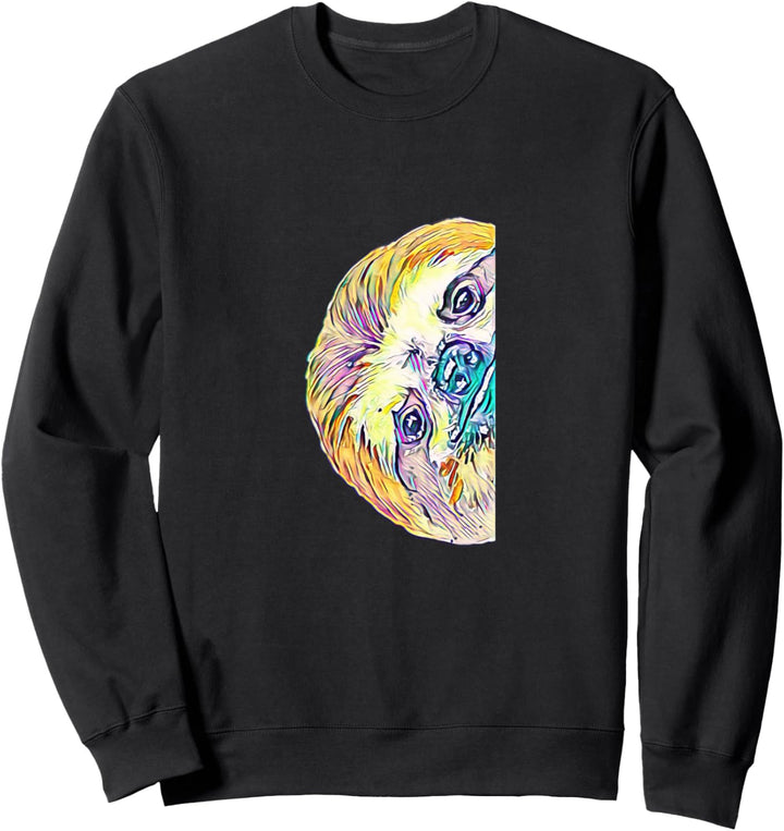 Faultier Motiv süsse bunte Faultiere hängen coole Trendtiere Sweatshirt