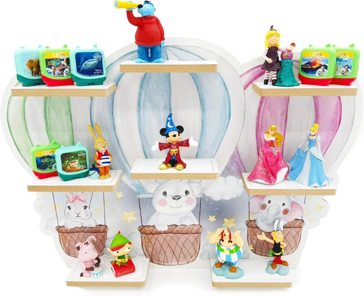 Smagnon Regal für die Toniebox und Tonie Figuren Motiv Ballon-Familie Kinderspielzeug (XXL Nebenrega