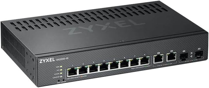 Zyxel GS2220-10-EU0101F Network Switch Managed L2 Gigabit Ethernet (10/100/1000) Black, GS2220-10-EU