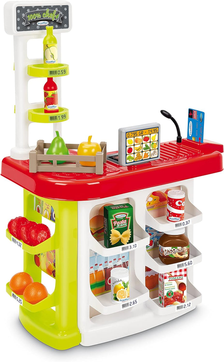 Toys Ecoiffier – 1691 – Kassenausgang Supermarkt 3-in-1 mit Verkaufszubehör – Nachahmungsspiel – ab