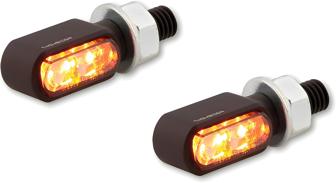 Blinker Highsider CNC Light Little Bronx 3in1 Rücklicht Bremslicht schwarz getönt paar